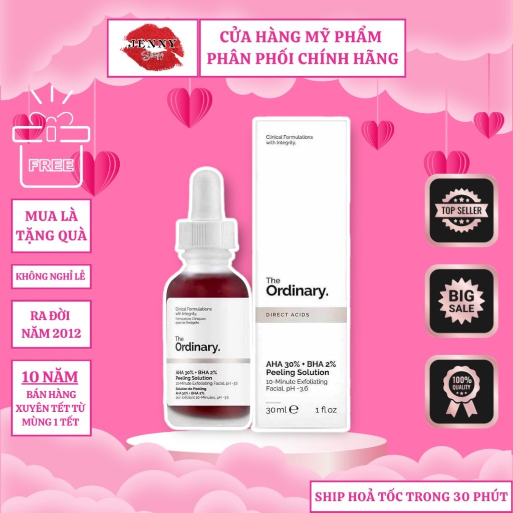 Tẩy Da Chết Hoá Học The Ordinary AHA 30% + BHA 2% Peeling Solution