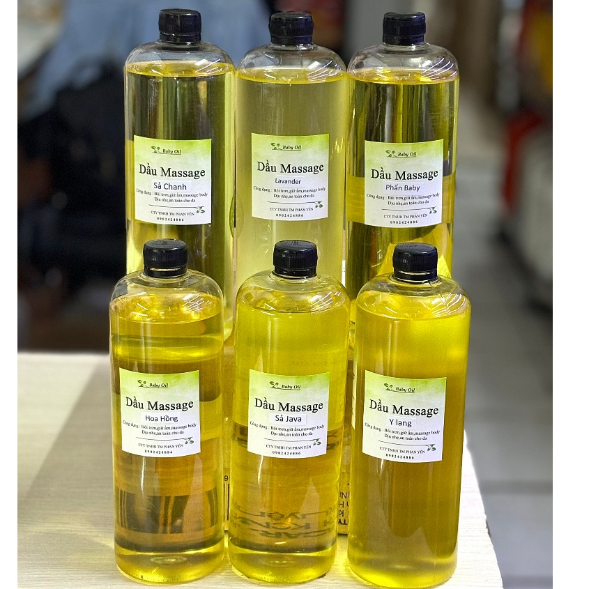 Dầu massage body-dầu bôi trơn-baby oil-hương thiên nhiên-chai 1Lit