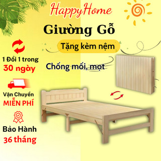 [FREESHIP] Giường Tre Gấp Gọn, Giường Gỗ Gấp Gọn, Giường Gấp Chịu Tải 500kg Làm Chuẩn Từ Tre Và Gỗ