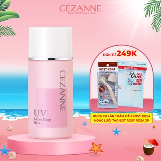 Kem lót trang điểm Cezanne Make Keep Base Nhật Bản kiềm dầu nâng tone che lỗ chân lông 30ml