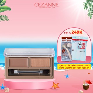 Phấn và sáp kẻ lông mày Cezanne Eyebrow Wax ＆ Powder Nhật Bản bền màu, lâu trôi 1.9g