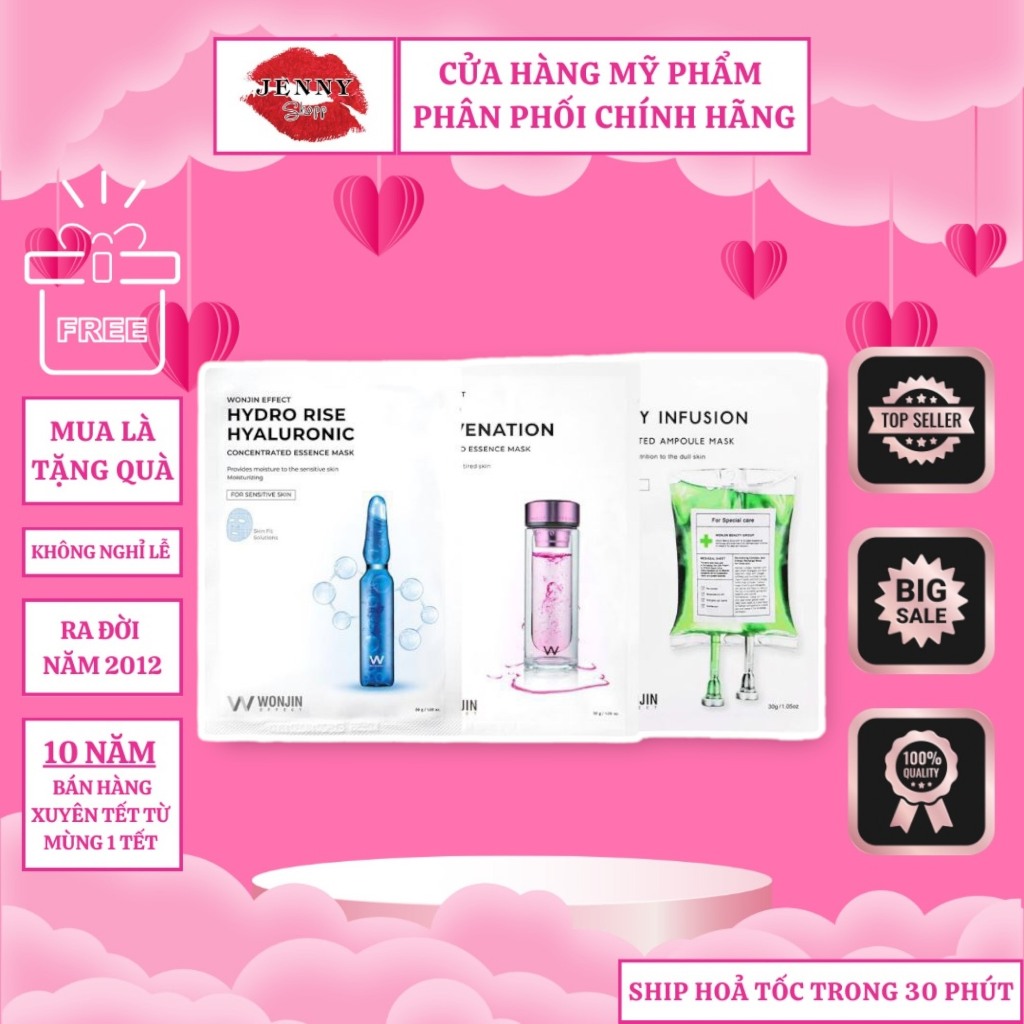 Mặt Nạ Giấy Wonjin Concentrated Essence/Instant Repair Solution Mask