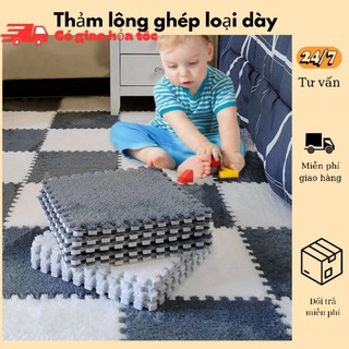 Thảm lông ghép lót sàn, thảm ghép tiện lợi, thảm lông xốp ghép, thảm lót sàn sunyshop