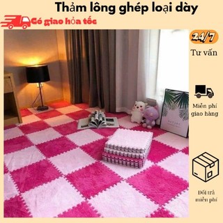 Thảm xốp lông ghép- cực kì êm chân, tham lông ghép, thảm ghép lót sàn ,thảm lông ghép sunyshop