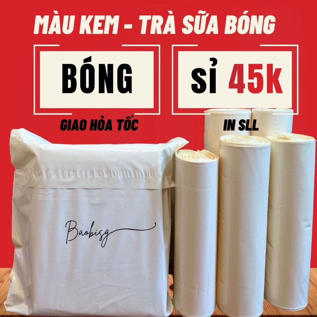 FULL SIZE - 1KG Túi Gói Hàng Niêm Phong Màu Pastel - Túi Đóng Hàng Niêm Phong Chất Lượng - Trơn Bóng - Dai Dẻo BAOBISG
