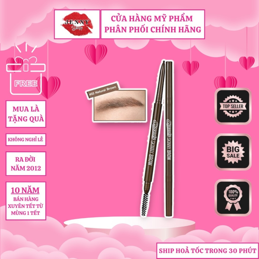 Chì Kẻ Mày Peripera Speedy Skinny Brow
