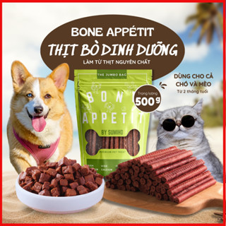 Viên và que bò dinh dưỡng cho chó Bone Appétit by Sumiho (gói 500gr) bánh snack thưởng ăn vặt cho cún