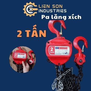 Pa lăng xích kéo tay 2 tấn Kyoto, Ba lăng xích kéo tay tiêu chuẩn Japan 2 tấn xích tải 2.5 mét