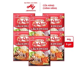 Combo 6 Gói Gia Vị Nêm Sẵn Aji-Quick® Lẩu Kim Chi 44g/Gói