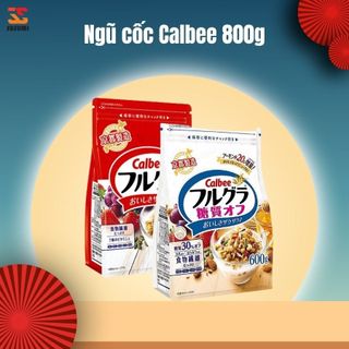 Ngũ cốc Calbee Nhật Bản hoa quả sấy khô 800g (Date T7/2024)
