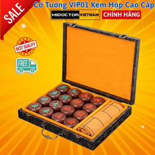 Bộ Cờ Tướng Gỗ Tự Nhiên Cao Cấp Kích Thước 40 x 35 Cm Có Chọn Size Quân Cờ, Hàng Chính Hãng miDoctor