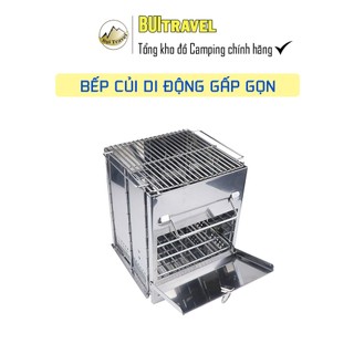 Bếp Củi Di Động Gấp Gọn Nấu Nướng Ngoài Trời Khi Đi Dã Ngoại