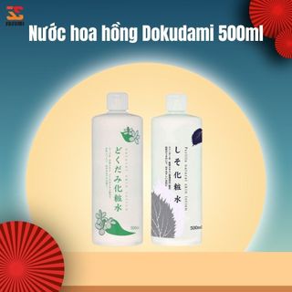 Nước hoa hồng toner diếp cá tía tô Dokudami Nhật Bản cho da mụn da dầu 500ml