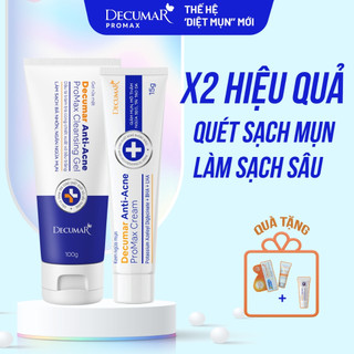 Bộ đôi giảm mụn thế hệ mới Decumar Promax giúp giảm mụn nhanh, sạch sâu, dịu nhẹ làn da - DPC01, DPG01