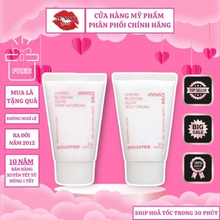 Bộ Dưỡng Ẩm Trắng Da Innisfree Jeju Cherry Blossom Tone-Up Jelly Cream
