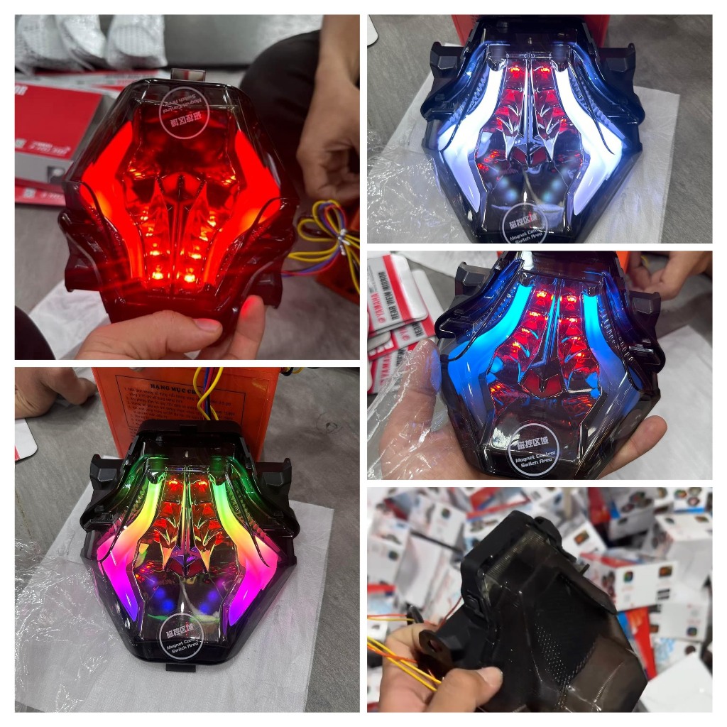 Đèn hậu TST Ex150 v1 chỉnh màu nam châm lắp đặt như zin