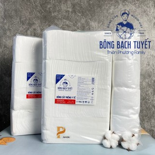 Bông Y Tế Bạch Tuyết Cắt Miếng gói 1kg Vệ Sinh cho bé size 7x7 / 10x10