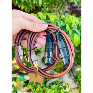 Combo 2 dây jack canon đực, cái ra hoa sen, av dây truyền tín hiệu - cho âm thanh bay bổng