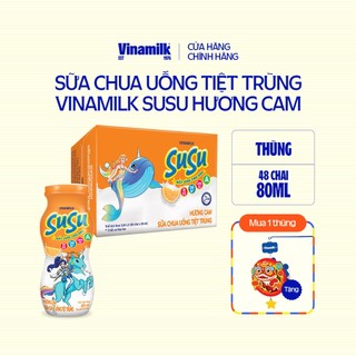 Sữa chua uống hương cam Vinamilk Susu - Thùng 48 chai 80ml