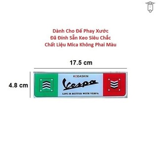 Tem Mica Dán Đế Biển Số Cho Vespa