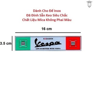 Tem Mica Dán Đế Biển Số Cho Vespa