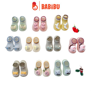 Giày bún tập đi cho bé hình thú cổ ngắn, siêu mềm, đế silicon