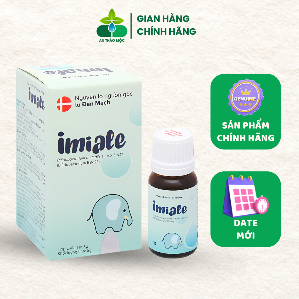 IMIALE Lợi Khuẩn Sống Giúp Bé Tăng Cường Tiêu Hóa Tốt,Hết Táo Bón,Nôn Trớ,Tiêu Chảy.Đan Mạch