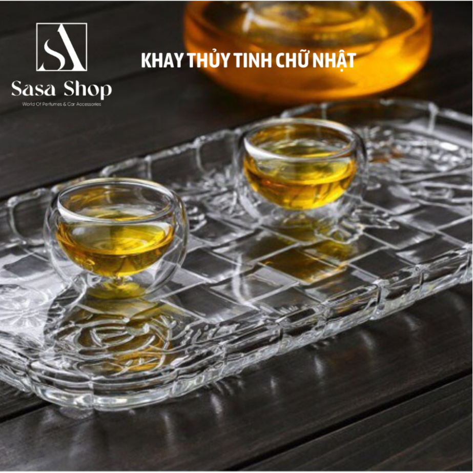 Khay thủy tinh chữ nhật