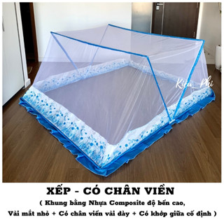 Màn Mùng Ngủ Tự Bung Khung Xếp Thông Minh Cho Người Lớn Chống Muỗi Gấp Gọn Cao Cấp Kiều Phi
