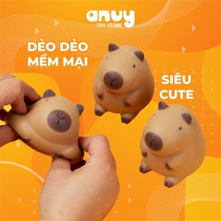 Squishy mochi capybara chuột lang nước bóp mềm giảm stress