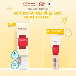Kem Chống Nắng Thuần Vật Lý An Toàn Cho Mẹ Bầu & Em Bé Cell Fusion C Derma Relief Sunscreen 100 SPF 50+/PA++++