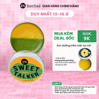 Son tẩy tế bào chết môi thiên nhiên giúp dưỡng môi, giảm thâm môi, chống lão hóa BareSoul Sweet Talker Lip Scrub 20g