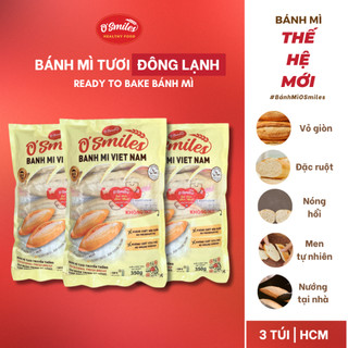 Combo 3 Bánh Mì Tươi Đông Lạnh O'Smiles 350g/túi/5 ổ OSmiles