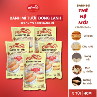 [5 TÚI - HCM] Bánh Mì Tươi Đông Lạnh O'Smiles 350g/túi/5 ổ