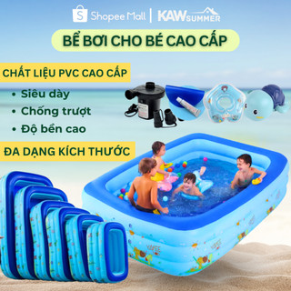 Hồ bơi bể bơi phao kaw 3 tầng đủ size dễ dàng gấp gọn, chất liệu dày dặn cao cấp, thành cao an toàn, chống trượt cho bé