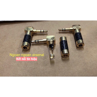 Jack rắc 3,5 phone cong bẻ góc mạ vàng 24k. Báo giá 1 jack.