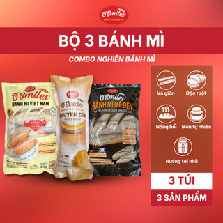 [HCM] Bộ 3 Bánh Mì (Truyền Thống, Nguyên Cám, Mè Đen)
