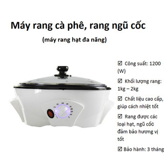 Máy rang cà phê, rang ngũ cốc đa năng.