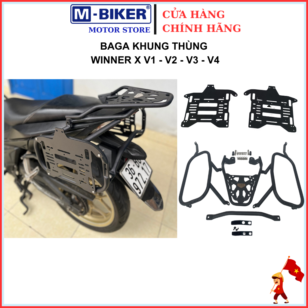 Baga Winner, Cảng sau winner, khung thùng hông, khung túi hông dành cho Winner X V1 - V2 - V3 - V4