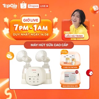 Máy hút sữa điện đôi TOPGIAKIDS đa chế độ massage, có dây, kích sữa lực hút mạnh không gây đau rát
