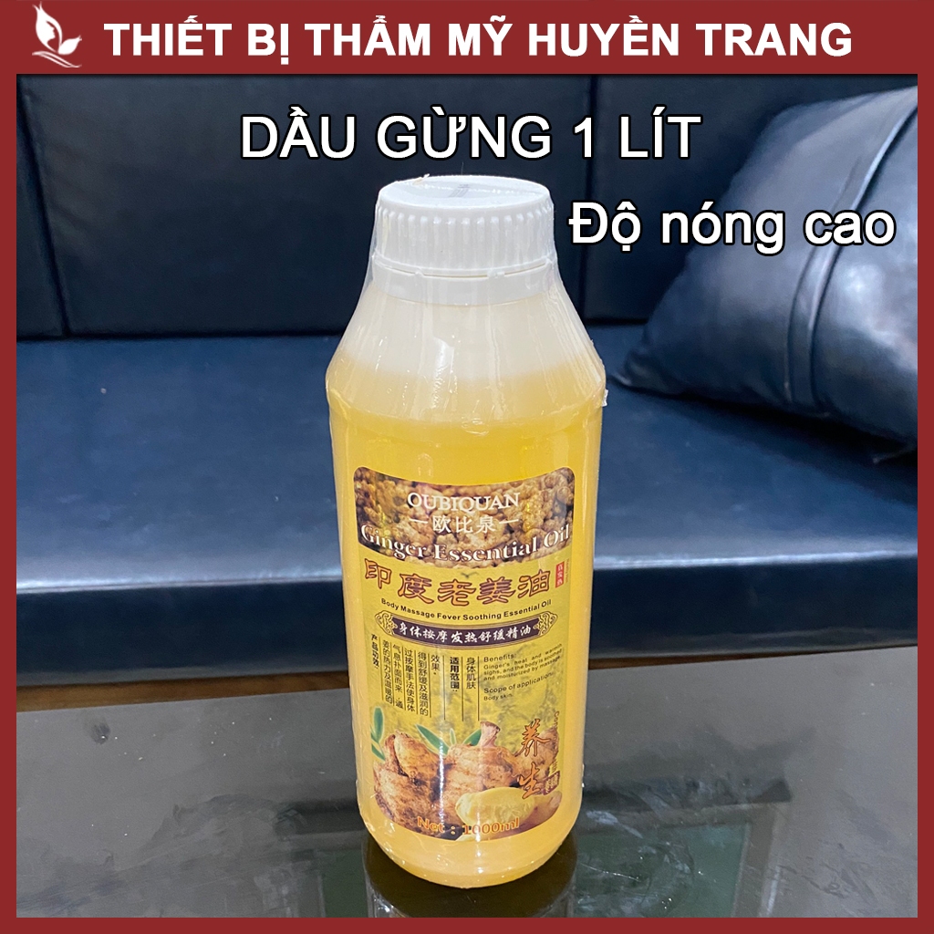 Tinh Dầu Gừng Nóng Massage Giảm Béo, Đả Thông Kinh Lạc 1 Lít - Thẩm Mỹ Huyền Trang NANOCEE
