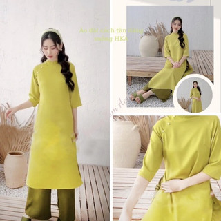 Áo dài cách tân màu xanh cốm không kèm quần
