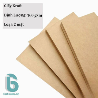 50 tờ khổ a4 giấy xi măng giấy kraft nhật định lượng 160gsm - baobionline