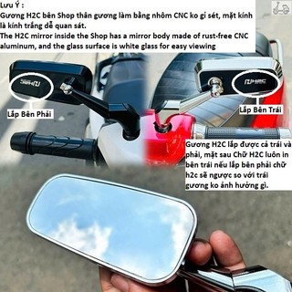 Gương H2C Cho Xe Máy [ Gương Trái ]