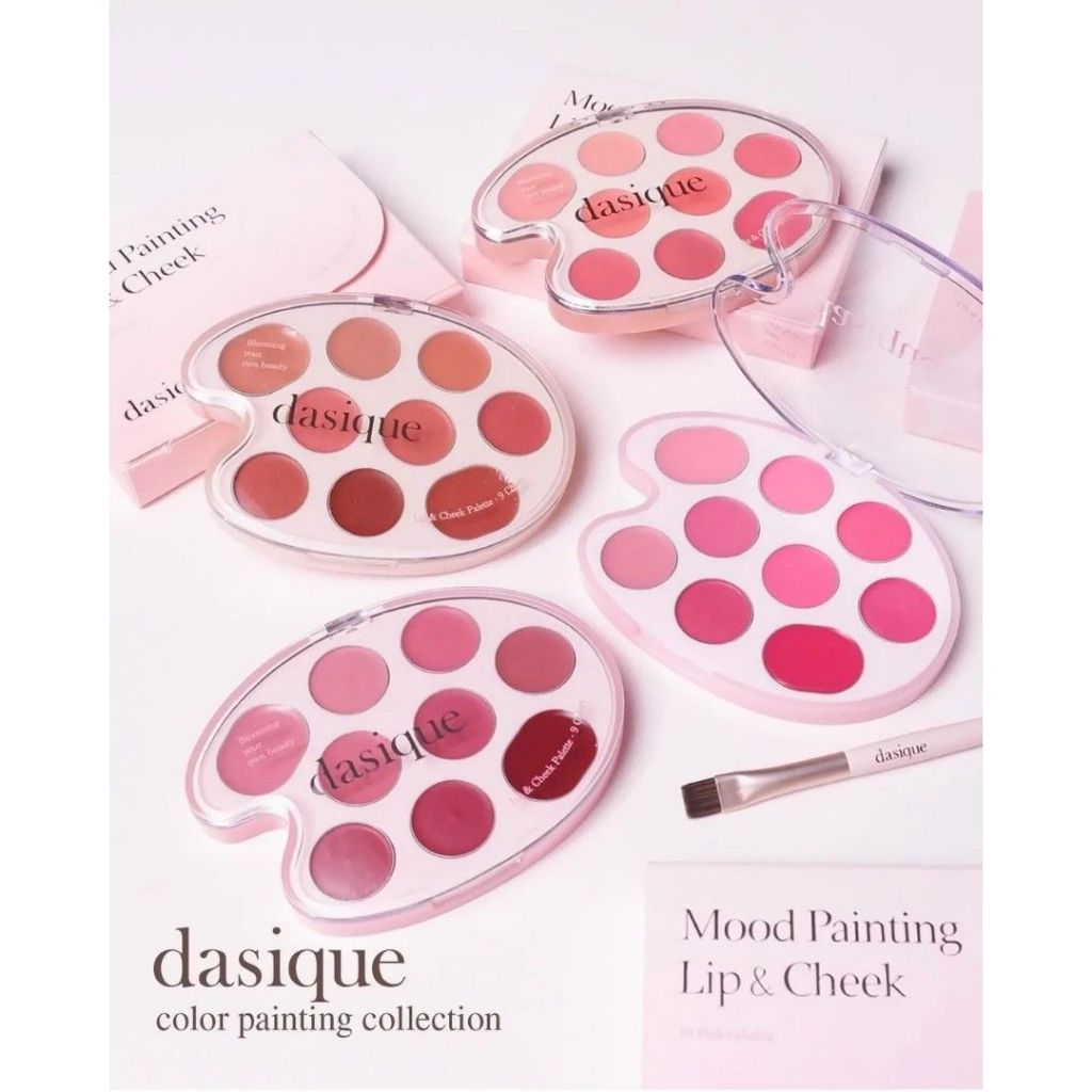 Bảng son kem và má hồng Dasique Mood Painting Lip & Cheek Palette