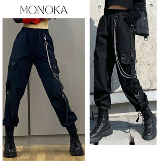 Quần jogger kaki túi hộp dây xích cá tính unisex Quần dài nam nữ hiphop cạp chun dày dặn T43G MONOKA SHOP