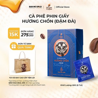 Cà Phê Hương Chồn (Đậm Đà) Phin Giấy Hộp 60gr (6 Túi) Không Đường Sữa - Cafe Chồn Chính Hãng Ban Me Gold - Honee Coffee