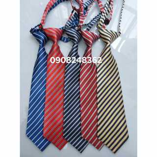 Cà Vạt Nơ Ngắn thắt sãn dây rút  Học Sinh Kích thước 7*28 cm,Hoa cổ áo:14*12 cm