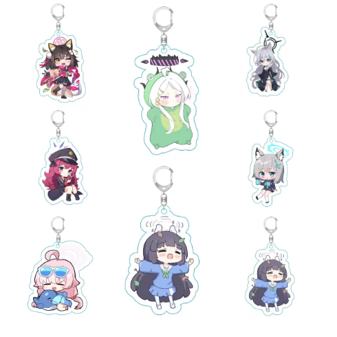 Móc khóa Anime Blue Archive Kosaka Wakamo Misono Mika phụ kiện túi xách balo móc khoá bằng chất liệu arcrylic trong suốt