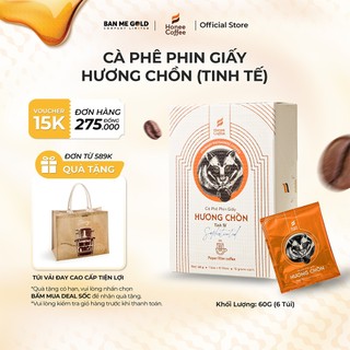 Cà Phê Hương Chồn (Tinh Tế) Phin Giấy Hộp 60gr (6 Túi) Không Đường Sữa - Cafe Chồn Chính Hãng Ban Me Gold - Honee Coffee